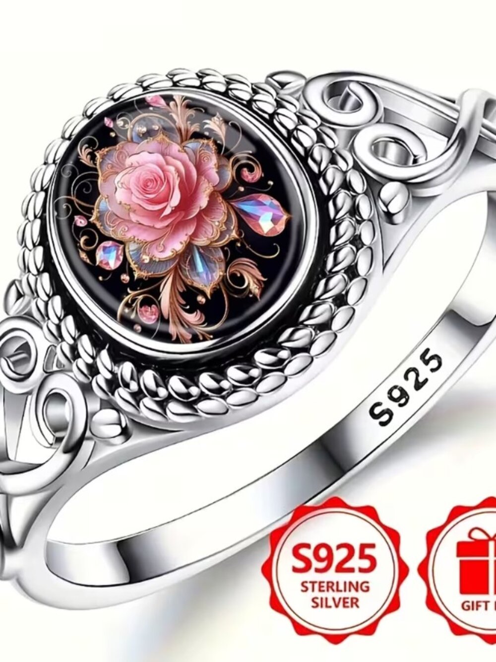 Beautiful Rose Ring - Size 9